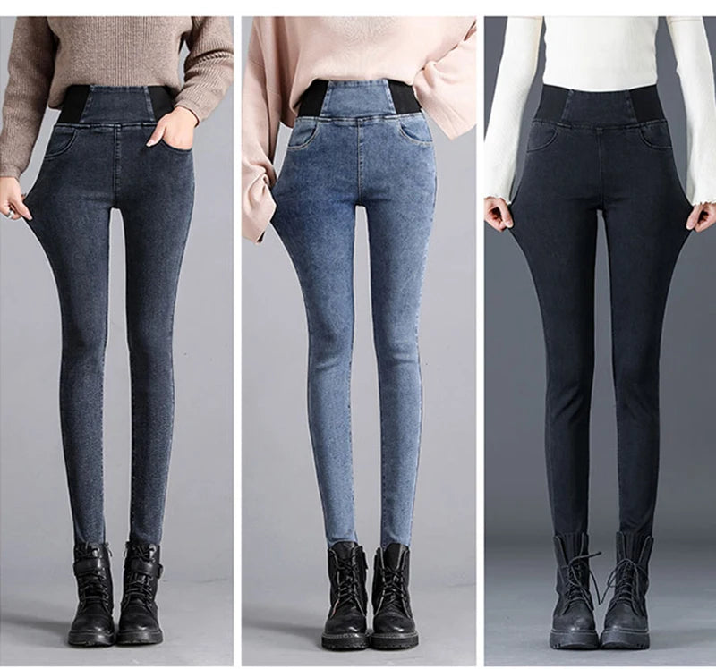 Jean Femme Grande Taille 26–38 | Skinny Fit Taille Haute – Style Coréen Casual - BLACKBEARD OUTDOOR INDUSTRIES