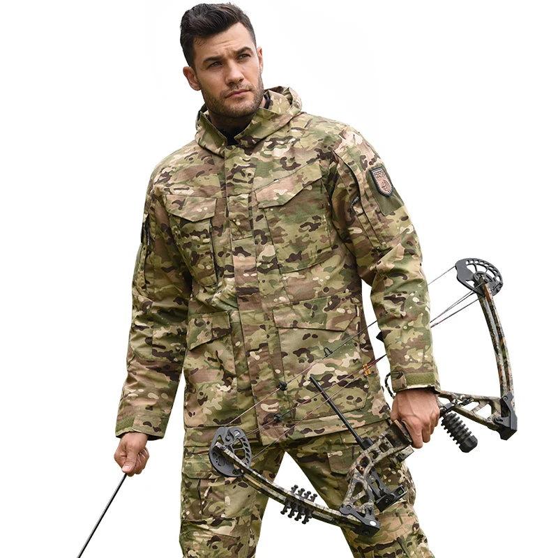 Veste Tactique M65 Camouflage Homme – Veste de Randonnée Imperméable avec Capuche - BLACKBEARD OUTDOOR INDUSTRIES