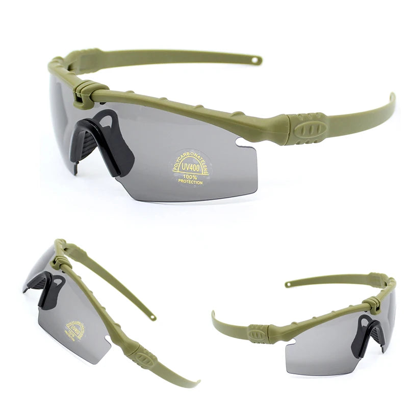 Lunettes Tactiques Militaires UV400 – Lunettes de Protection Anti-Choc – Pour Tir, Chasse, Airsoft, Cyclisme & Sports Outdoor - BLACKBEARD OUTDOOR INDUSTRIES