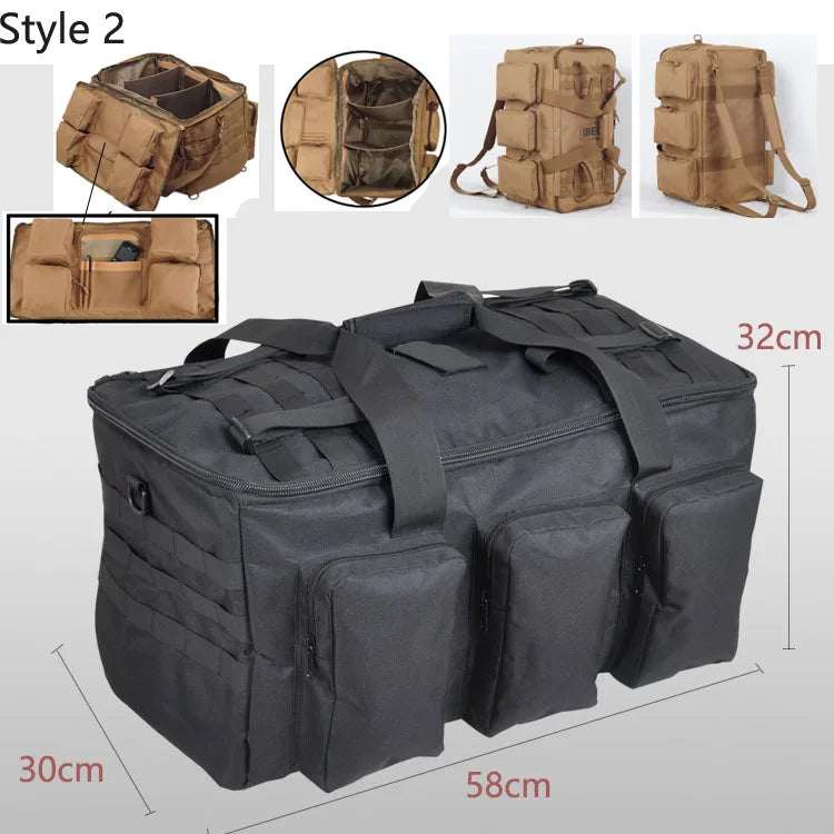 Sac Duffel Tactique 55L – Sac à Dos Convertible pour Camping, Randonnée et Sport - BLACKBEARD OUTDOOR INDUSTRIES