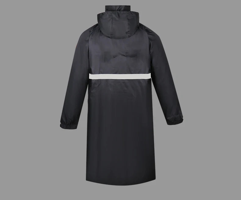Imperméable Long Réfléchissant Unisexe – Hivizi Étanche • Respirant • Séchage Rapide • Capuche Escamotable - BLACKBEARD OUTDOOR INDUSTRIES