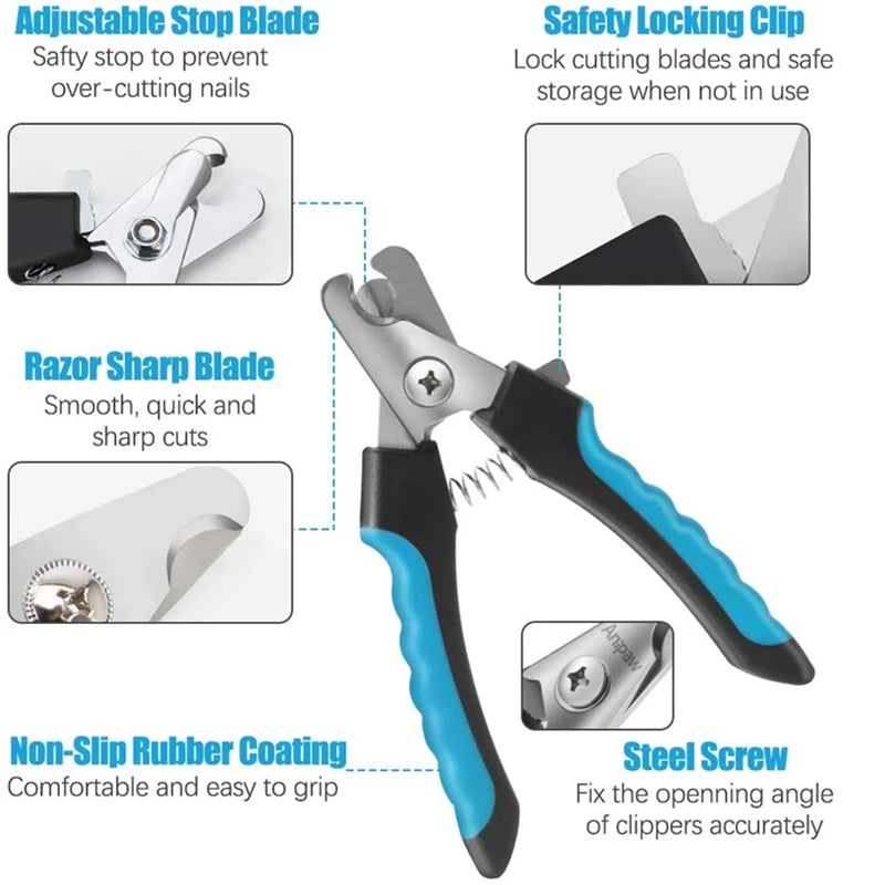 Coupe-Griffes Professionnel pour Chiens et Chats – Acier Inoxydable avec Butée de Sécurité Ma boutique
