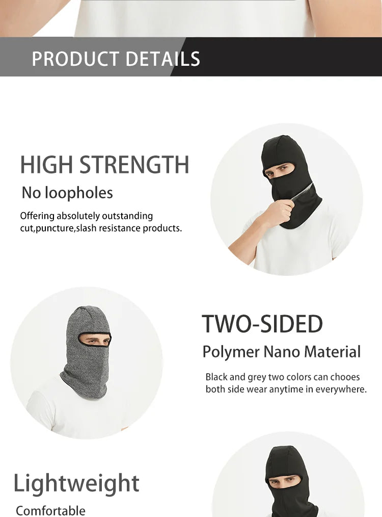 Balaclava Anti-Coupure de Niveau 5 - Protection du Visage et de la Tête - BLACKBEARD OUTDOOR INDUSTRIES