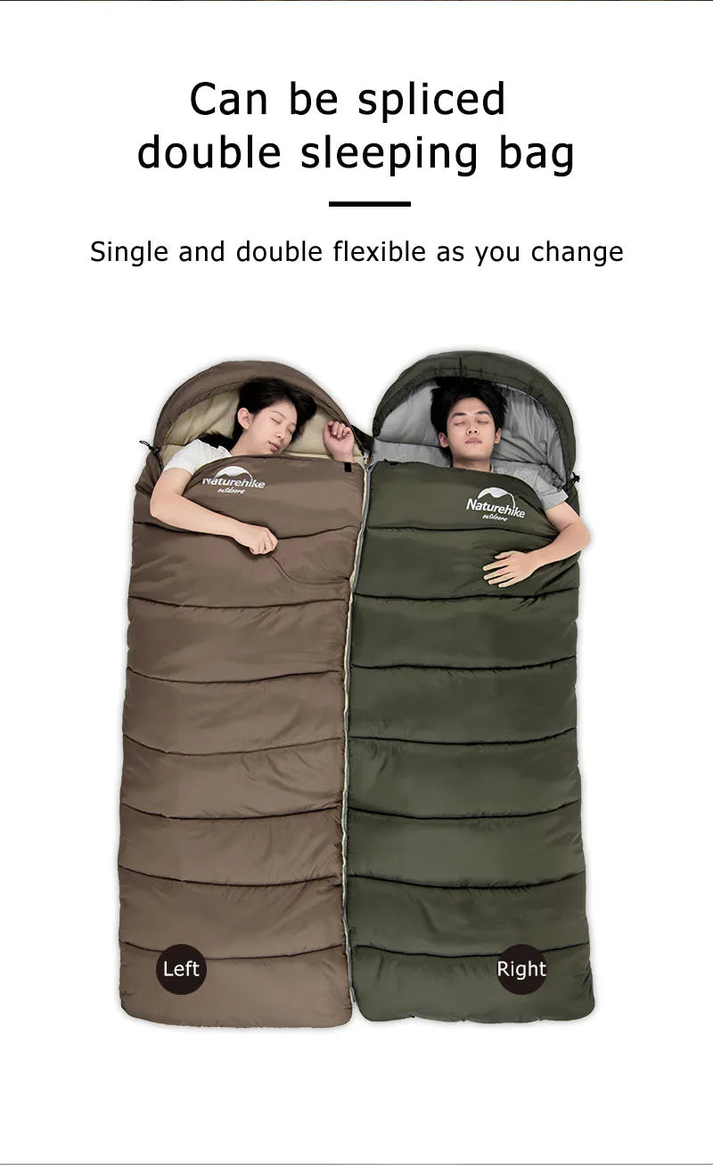 Naturehike Sac de Couchage Ultraléger Imperméable – Couette en Coton Portable Type Envelope - BLACKBEARD OUTDOOR INDUSTRIES
