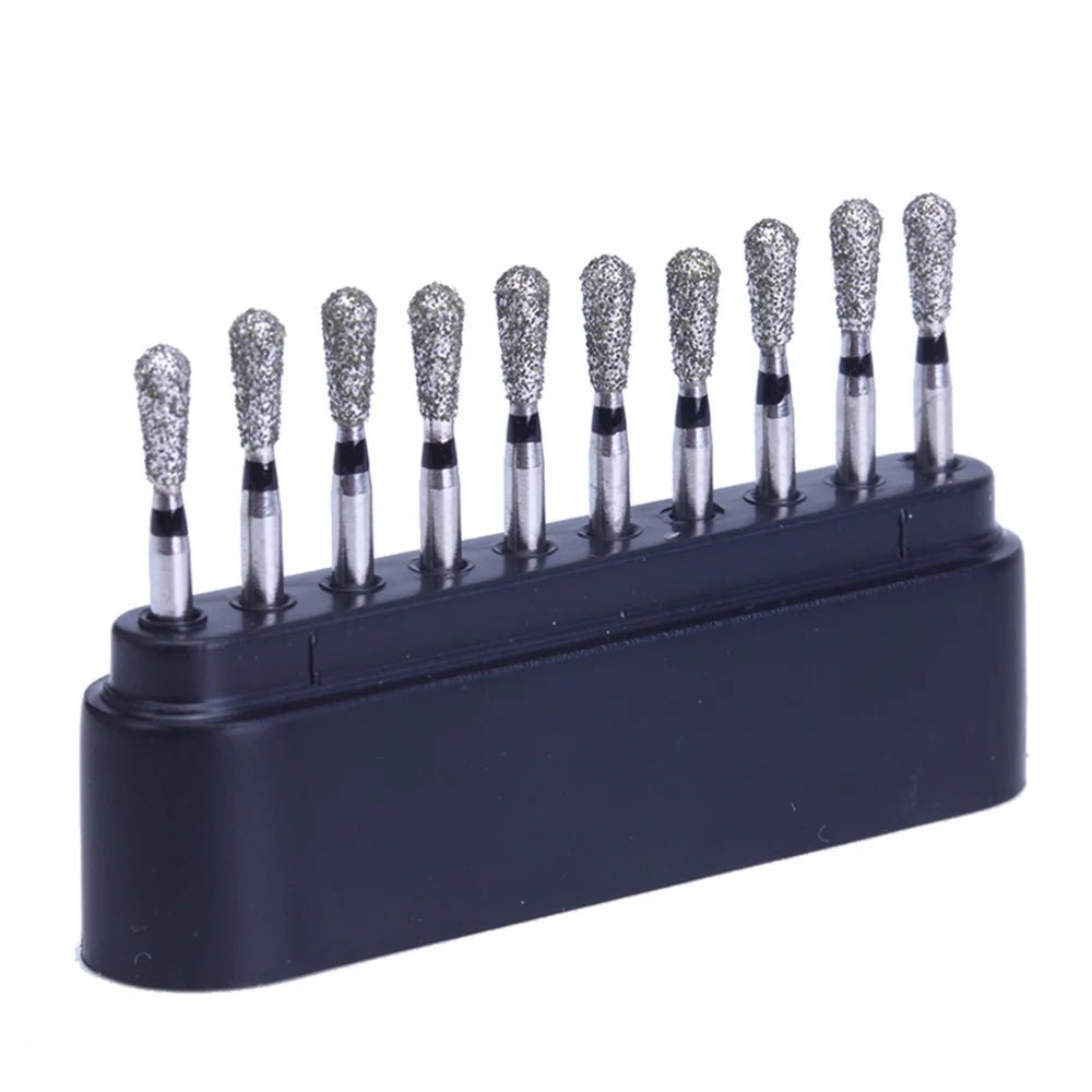 AZDENT Lot de 10 Fraises Dentaires Diamantées Ball Round Type FG 1.6mm – 25mm pour Turbine Haute Vitesse Ma boutique