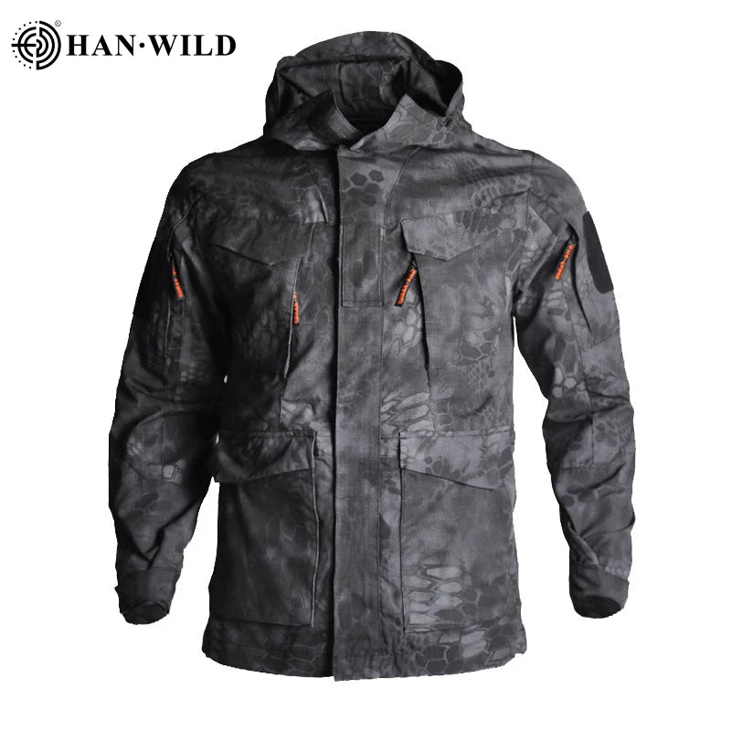 Veste Tactique M65 Camouflage Homme – Veste de Randonnée Imperméable avec Capuche - BLACKBEARD OUTDOOR INDUSTRIES