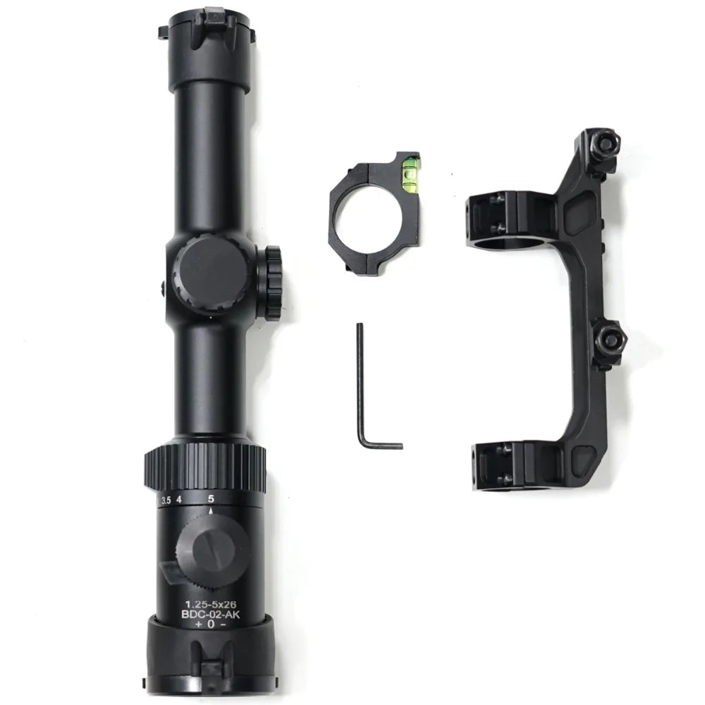 Lunette de visée SKWoptics 1.25-5x26A - Réticule BDC AK47 | Optique Tactique 30mm - BLACKBEARD OUTDOOR INDUSTRIES