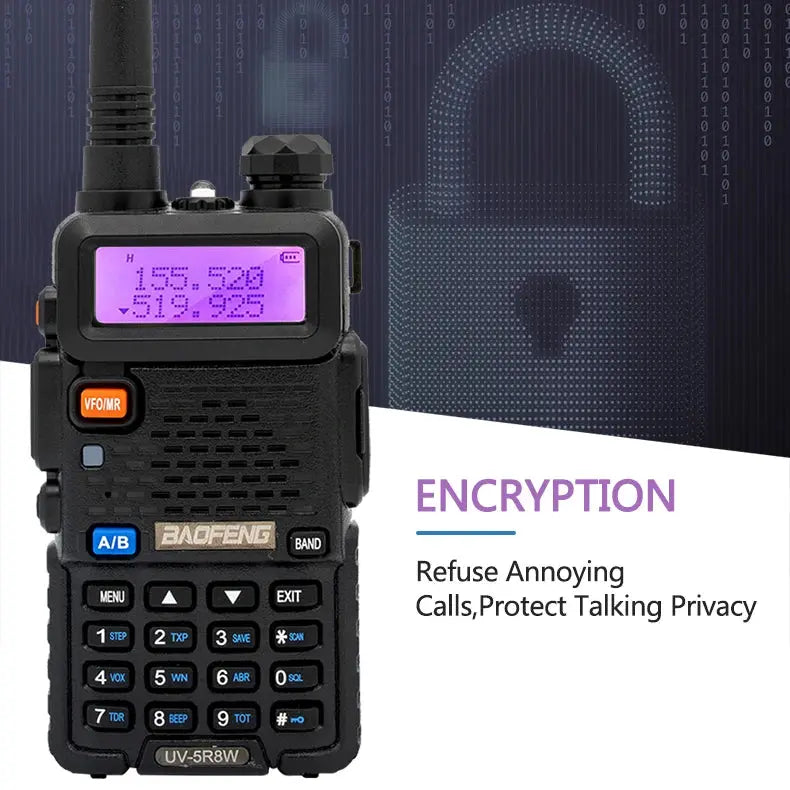 Baofeng UV-5R 8W – Radio Bidirectionnelle Haute Puissance | Jusqu’à 15 km de Portée Ma boutique