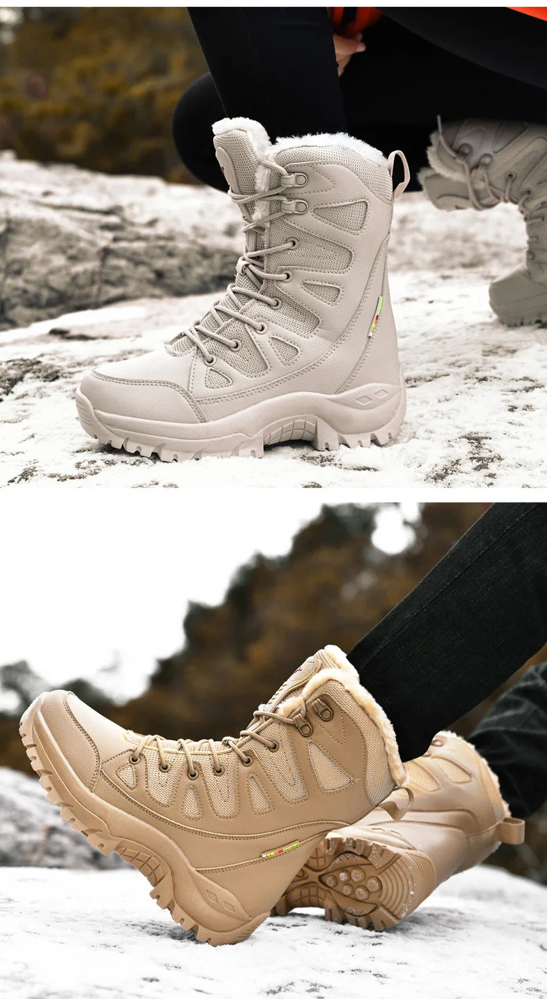 Bottes d'Hiver Femme Moipheng - Super Chaleur, Taille Plus, Chaussures à Plateforme, Bottes Moto à mi-mollet avec Doublure en Fourrure - Zapatos Para Mujer - BLACKBEARD OUTDOOR INDUSTRIES