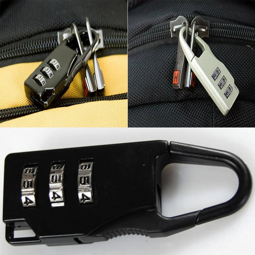 Mini Cadenas de Voyage en Alliage d'Aluminium – Cadenas à 3 Chiffres Réinitialisables, Code de Sécurité pour Valise, Sac et Accessoires - BLACKBEARD OUTDOOR INDUSTRIES