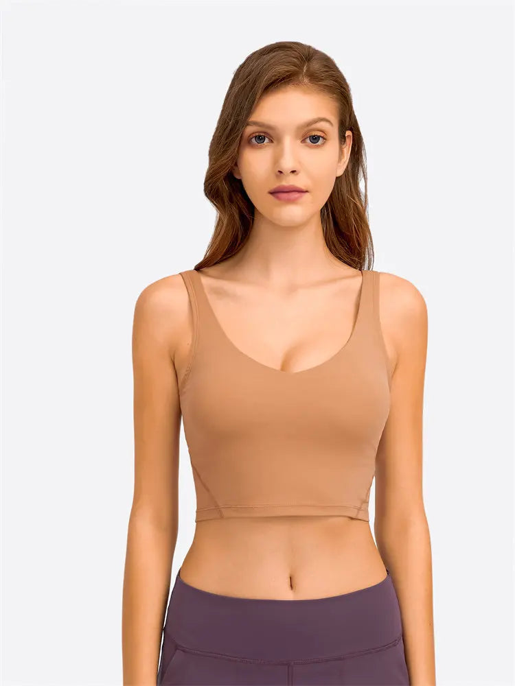 Débardeur NEPOAGYM PASSION avec Soutien-Gorge Intégré – Crop Top Longline avec Coussinets Amovibles pour Yoga et Gym - BLACKBEARD OUTDOOR INDUSTRIES
