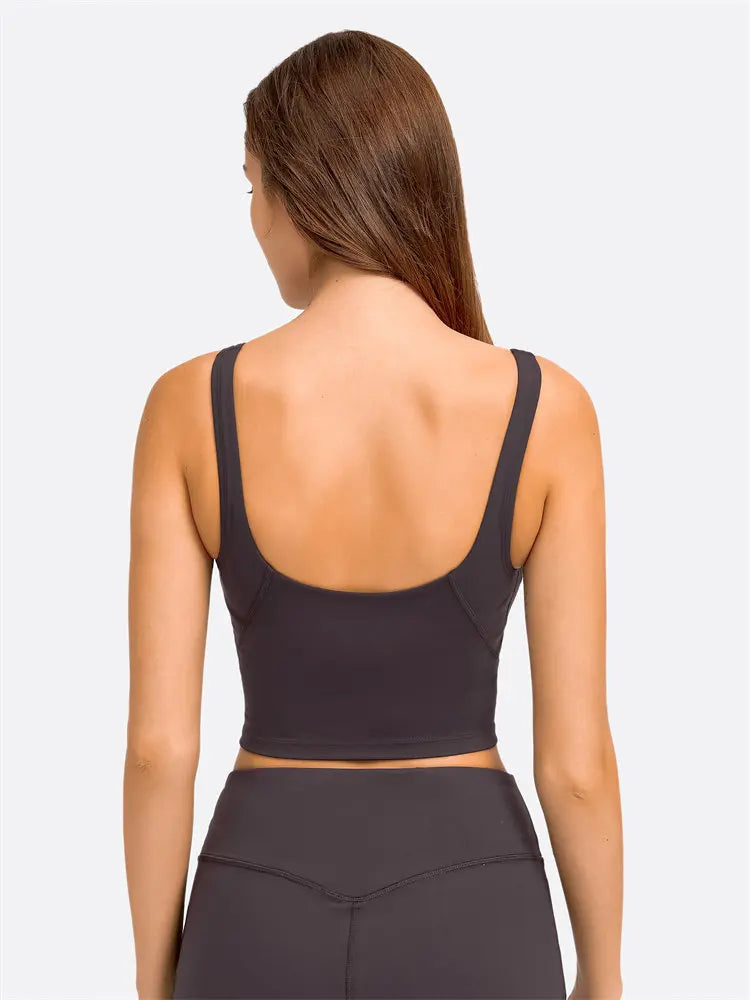 Débardeur NEPOAGYM PASSION avec Soutien-Gorge Intégré – Crop Top Longline avec Coussinets Amovibles pour Yoga et Gym - BLACKBEARD OUTDOOR INDUSTRIES