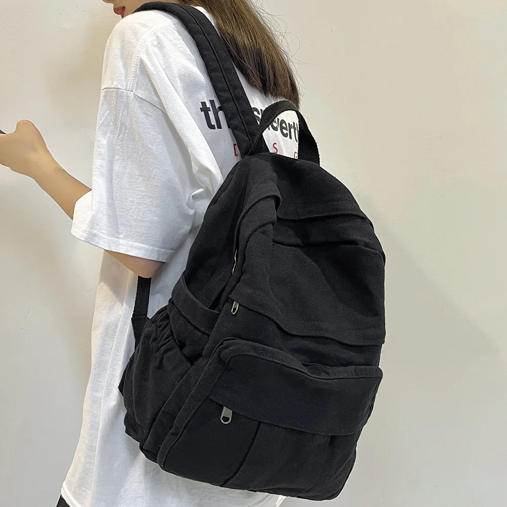 Sac à Dos Scolaire en Tissu pour Fille – Nouveau Sac à Dos Fashion Vintage - BLACKBEARD OUTDOOR INDUSTRIES