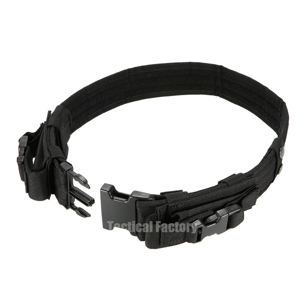 Ceinture Tactique de Combat avec Pochette pour Chargeur – Ceinture de Sécurité à Libération Rapide pour Entraînement Airsoft et Chasse BLACKBEARD OUTDOOR INDUSTRIES