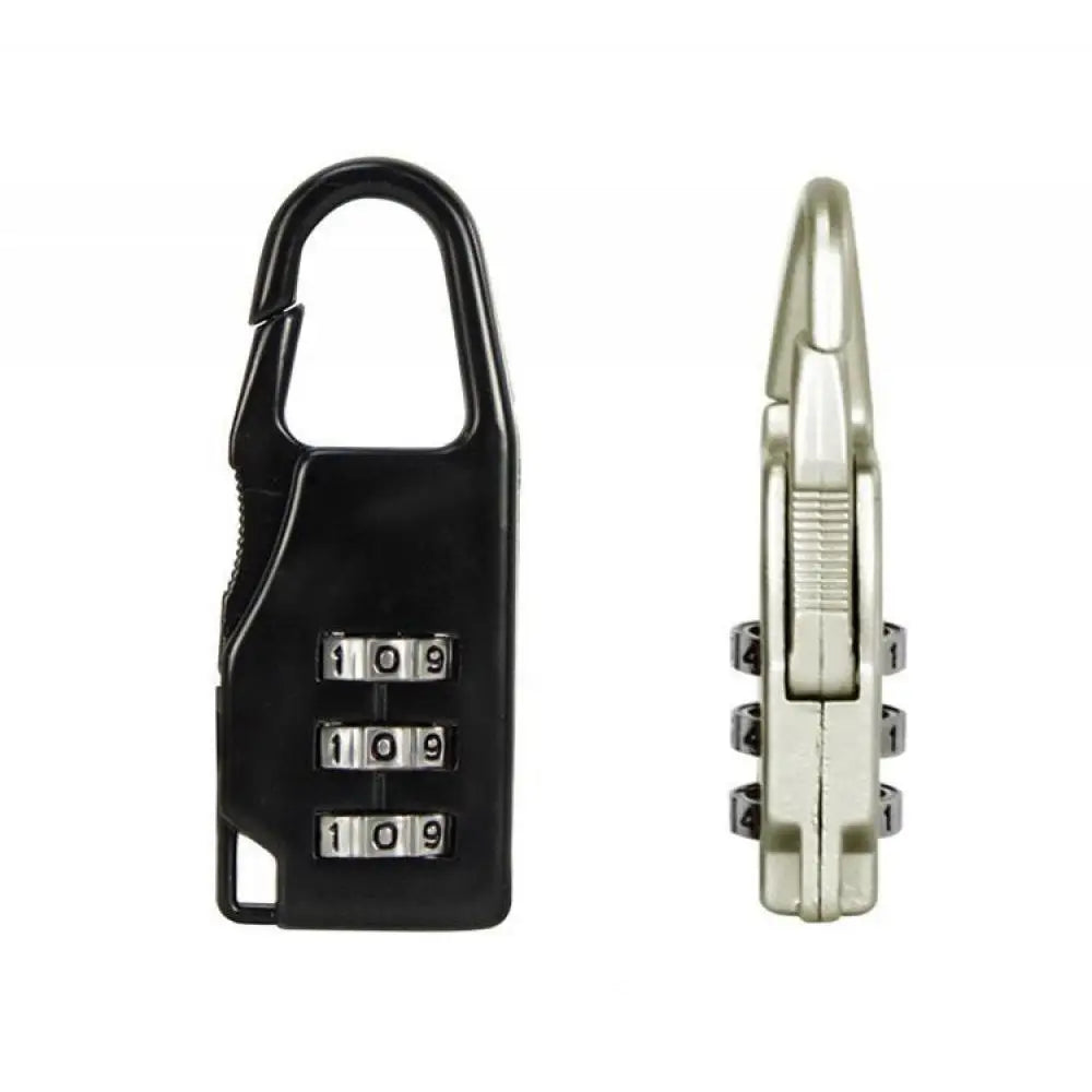 Mini Cadenas de Voyage en Alliage d'Aluminium – Cadenas à 3 Chiffres Réinitialisables, Code de Sécurité pour Valise, Sac et Accessoires - BLACKBEARD OUTDOOR INDUSTRIES