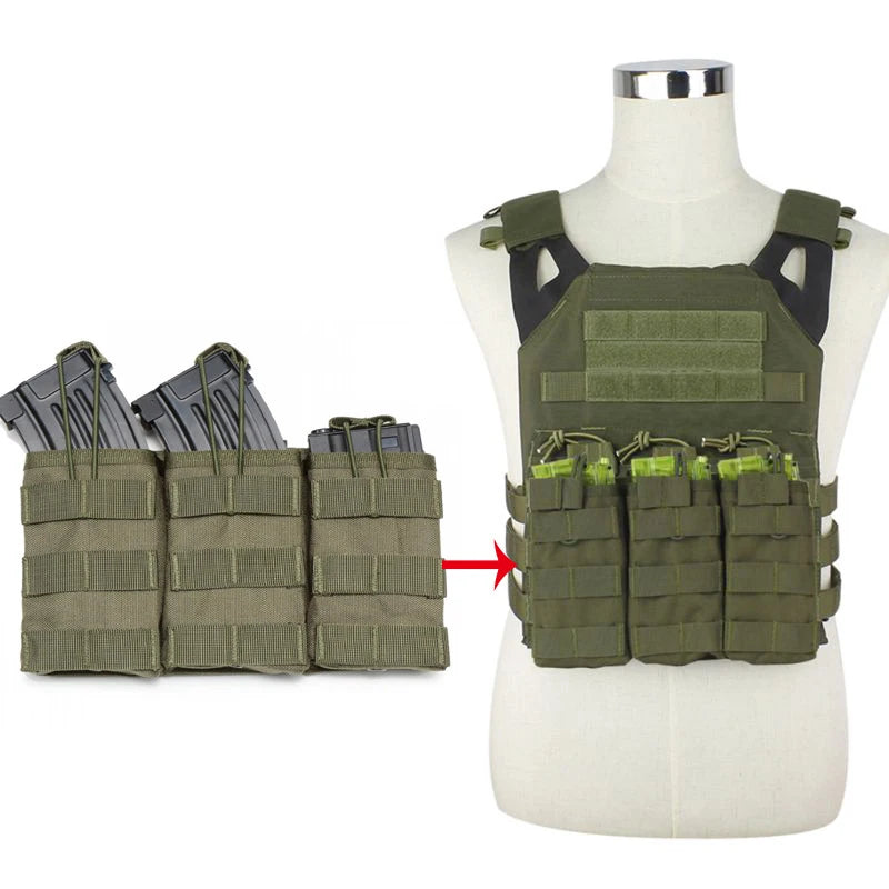 Tactical MOLLE Double/Triple Magazine Pouch pour AK, AR, M4, AR15 – Pour Pistolet et Fusil - BLACKBEARD OUTDOOR INDUSTRIES