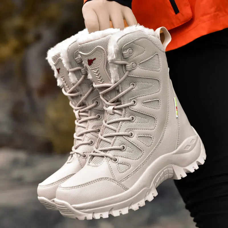 Bottes d'Hiver Femme Moipheng - Super Chaleur, Taille Plus, Chaussures à Plateforme, Bottes Moto à mi-mollet avec Doublure en Fourrure - Zapatos Para Mujer - BLACKBEARD OUTDOOR INDUSTRIES