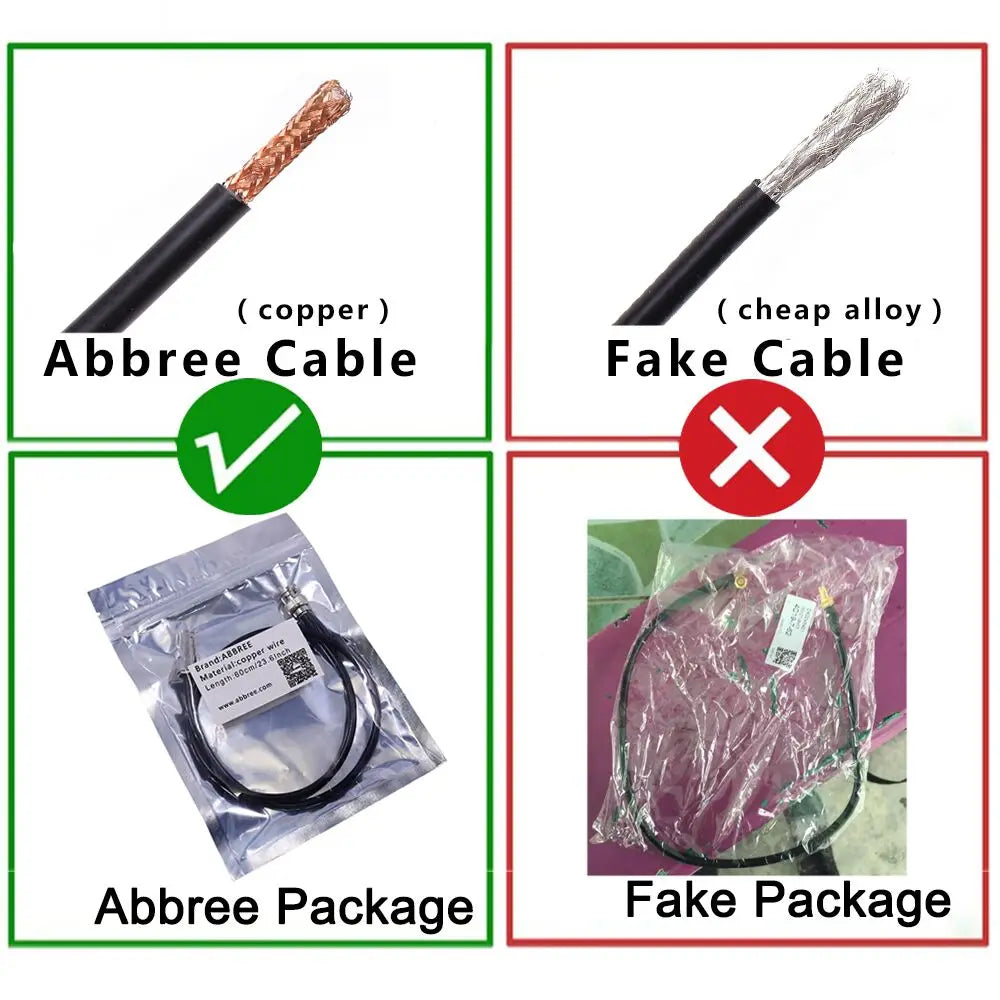 ABBREE AR-152 / AR-148 – Antenne Tactique avec Câble Coaxial SMA-Femelle pour Baofeng UV-5R / UV-82 / UV-9R Plus - BLACKBEARD OUTDOOR INDUSTRIES