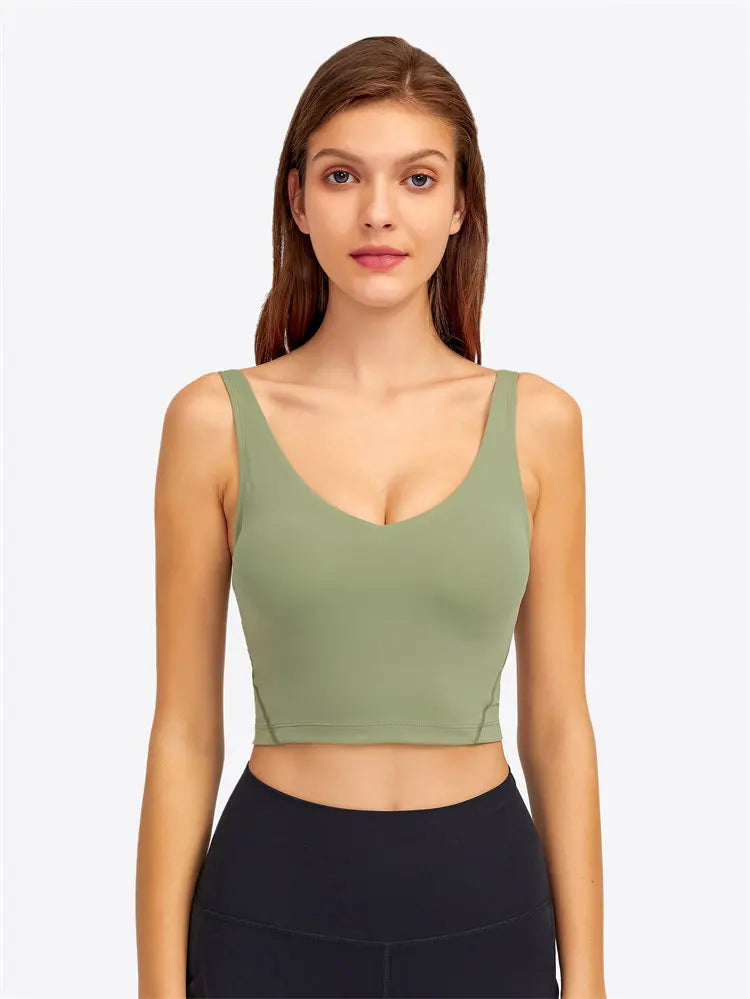 Débardeur NEPOAGYM PASSION avec Soutien-Gorge Intégré – Crop Top Longline avec Coussinets Amovibles pour Yoga et Gym - BLACKBEARD OUTDOOR INDUSTRIES