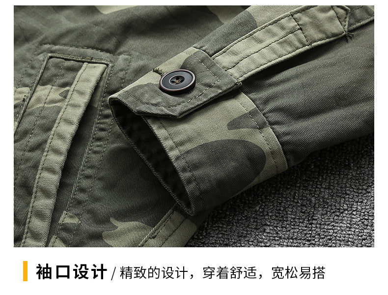 Veste Militaire vintage Camouflage Homme – Décontractée & Résistante | Printemps & Automne - BLACKBEARD OUTDOOR INDUSTRIES