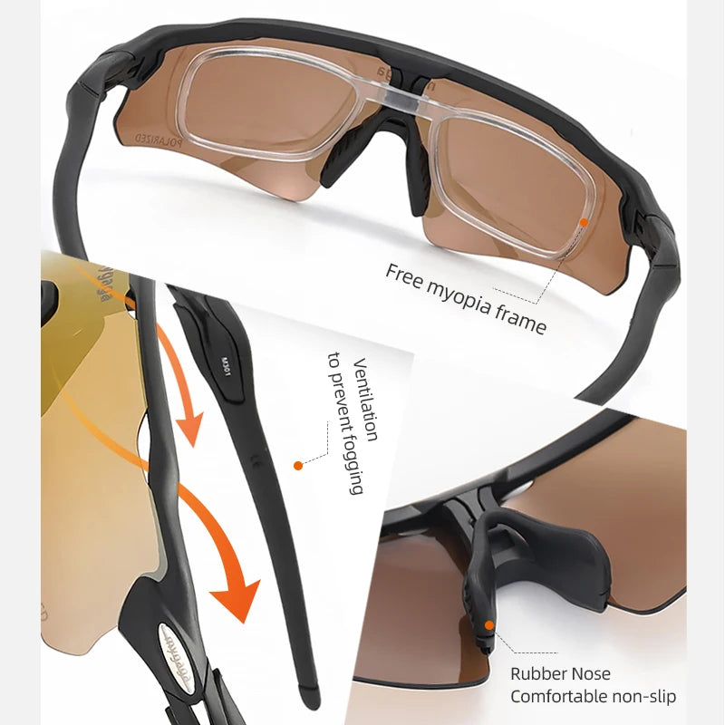 MYGAGA Lunettes de Cyclisme Photochromiques Polarisées – Unisexe - BLACKBEARD OUTDOOR INDUSTRIES