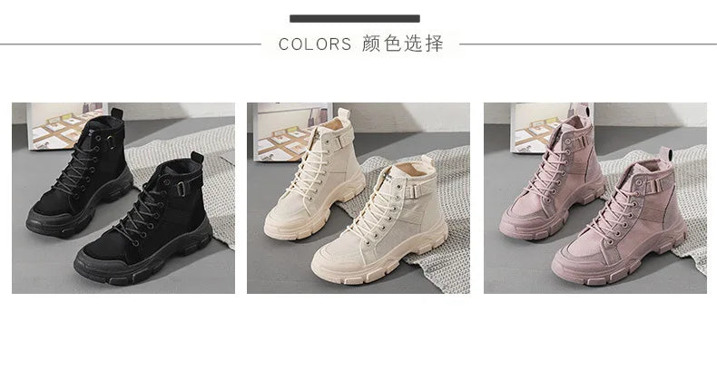 Bottines Femme en Toile – Style Désert & Moto – Hautes, Plates et Tendance – UXST - BLACKBEARD OUTDOOR INDUSTRIES