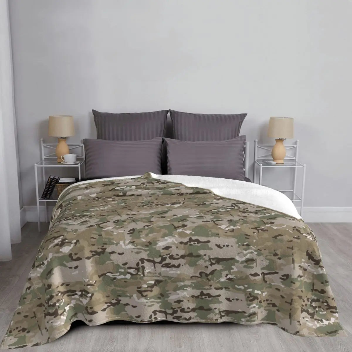 Couverture Multicam en Velours – Plaid Camouflage Militaire Multifonction, Douce et Légère - BLACKBEARD OUTDOOR INDUSTRIES