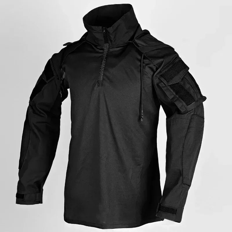 Chemise tactique unisexe manches longues – T-shirt respirant à capuche camouflage pour chasse, entraînement et paintball - BLACKBEARD OUTDOOR INDUSTRIES