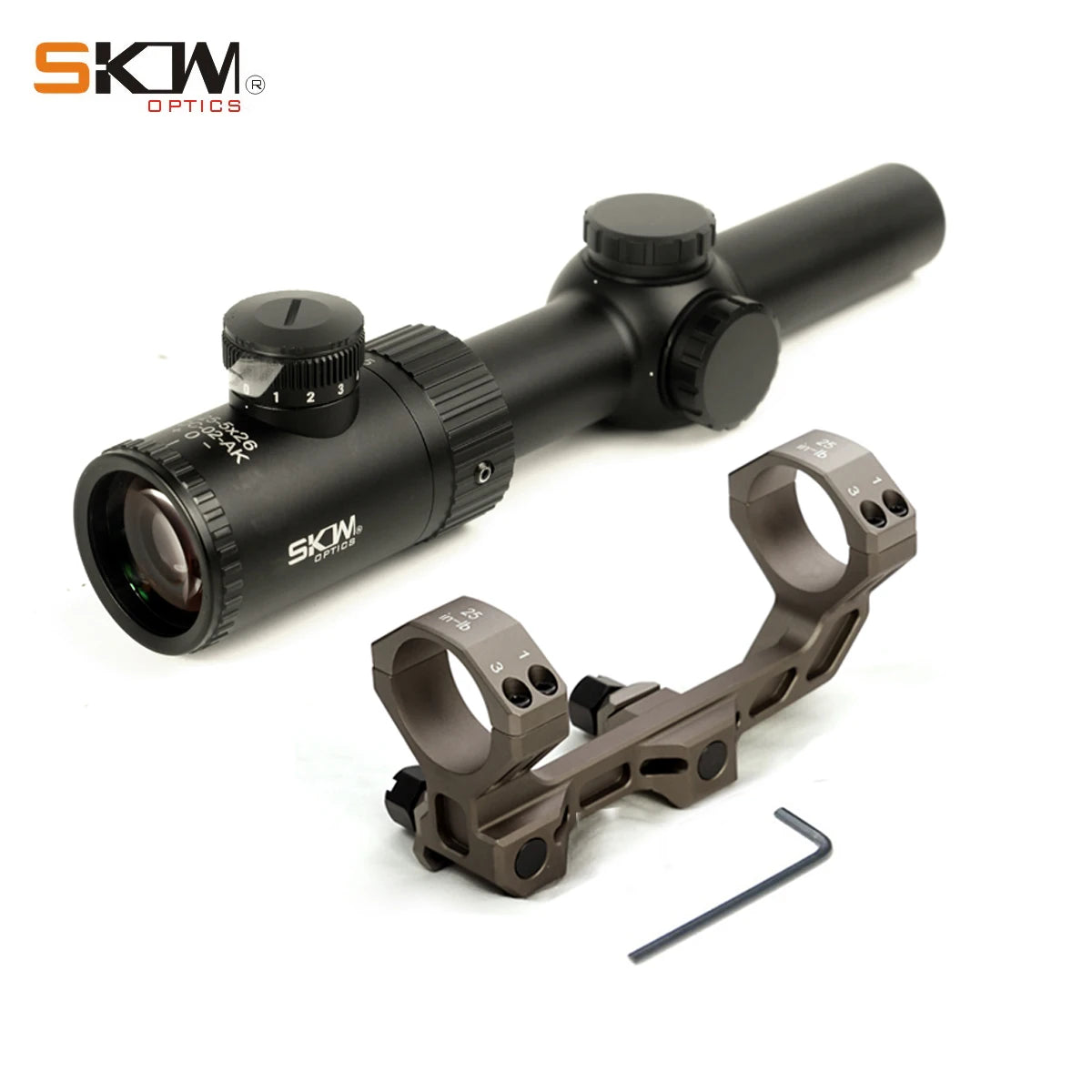 Lunette de visée SKWoptics 1.25-5x26A - Réticule BDC AK47 | Optique Tactique 30mm - BLACKBEARD OUTDOOR INDUSTRIES