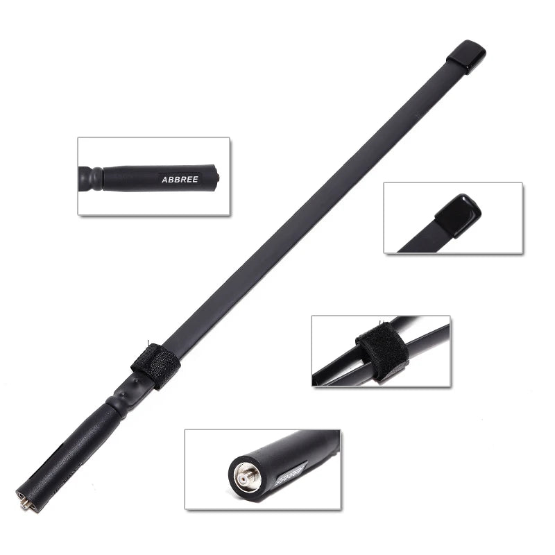 Antenne Tactique Pliable ABBREE CS – Dual Band VHF/UHF 144/430 MHz – SMA-Femelle - BLACKBEARD OUTDOOR INDUSTRIES