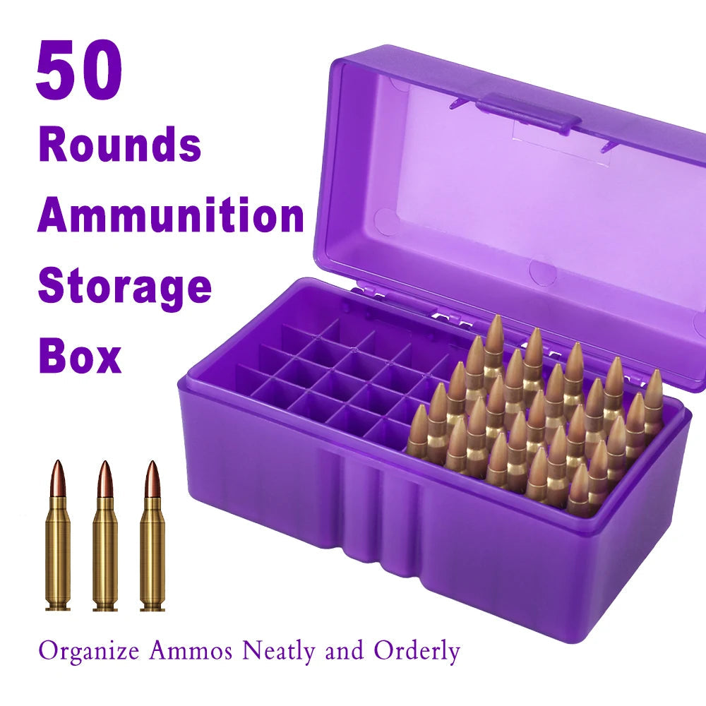 Boîte de Rangement pour Munitions – 50 ou 100 Coups | Calibres .223/5.56mm, 7.62x39mm, .38 Spé , 9mm Ma boutique