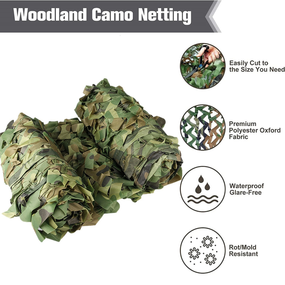 Filet de Camouflage - Filet de Camouflage pour Chasse, Entraînement Militaire, Tente de Jardin, Protection Solaire, Taille Variable (10M x 1,5M, 4M x 6M, etc.) - BLACKBEARD OUTDOOR INDUSTRIES