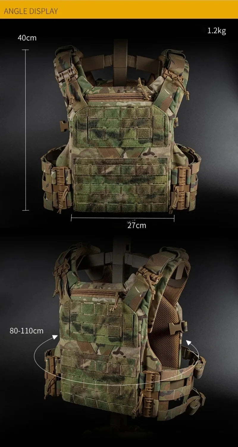 Gilet Tactique MOLLE K19 3.0 – Porte-Plates pour Chasse, Airsoft et Combat avec Système de Libération Rapide et Ceinture Ajustable – Armure de Corps - BLACKBEARD OUTDOOR INDUSTRIES