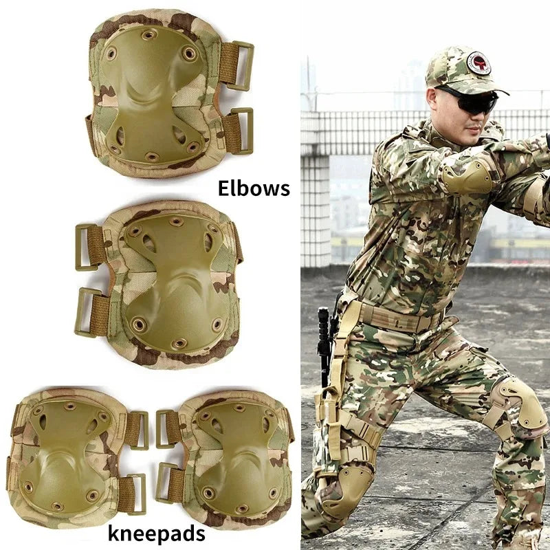 Genouillères et Coudières Tactiques Militaires – Protection Haute Performance pour Airsoft, Chasse, Sports et Entraînements - BLACKBEARD OUTDOOR INDUSTRIES