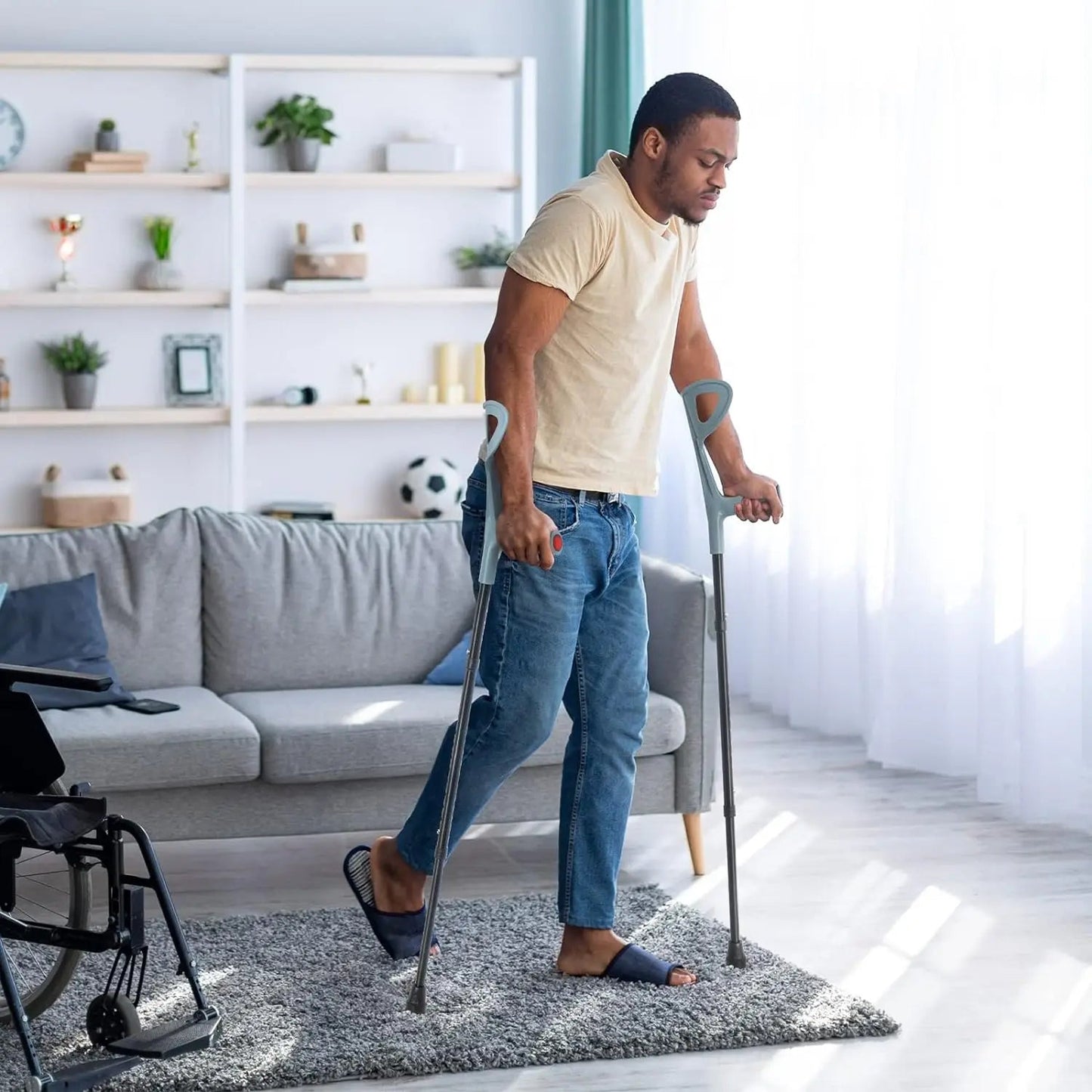 Canne Pliable Télescopique avec LED – Béquille Antidérapante Légère pour Seniors Ma boutique
