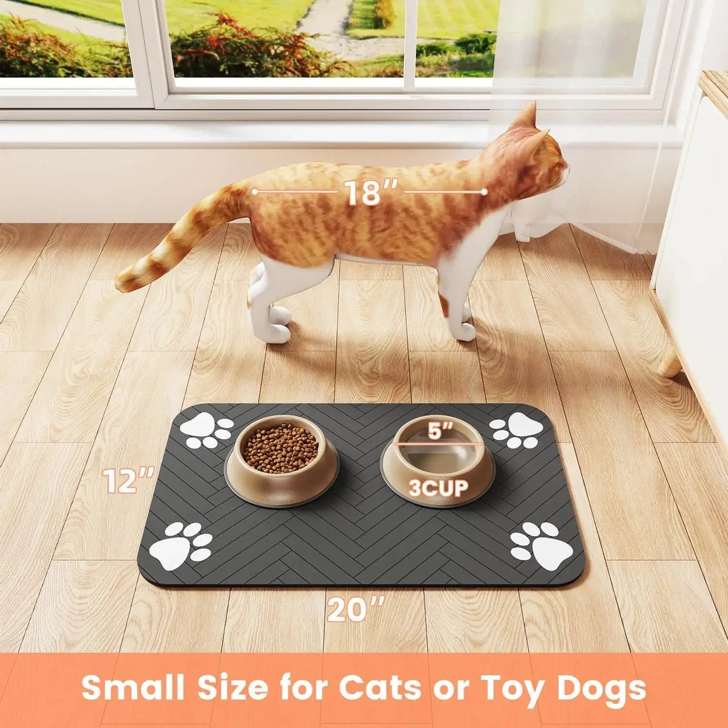 Tapis de Nourrissage Absorbant pour Animaux – Imperméable, Antidérapant & Séchage Rapide – Idéal pour Gamelles de Chiens et de Chats Ma boutique