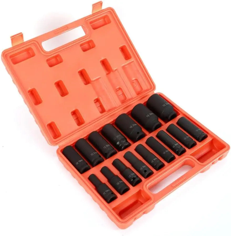 Coffret de Douilles 16 Pièces — Clé à Chocs 1/2 Pouce, 10 à 32 mm - BLACKBEARD OUTDOOR INDUSTRIES