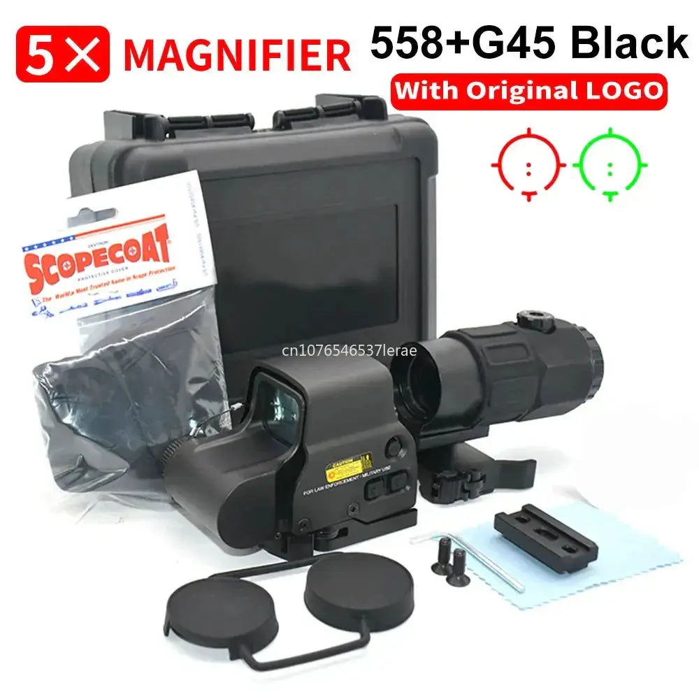 558 Viseur Holographique à Point Rouge avec Magnificateur 3X/5X G33/G43/G45 - Rail 20mm & Système de Fixation Rapide Ma boutique