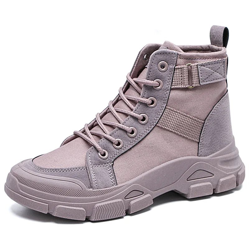 Bottines Femme en Toile – Style Désert & Moto – Hautes, Plates et Tendance – UXST - BLACKBEARD OUTDOOR INDUSTRIES