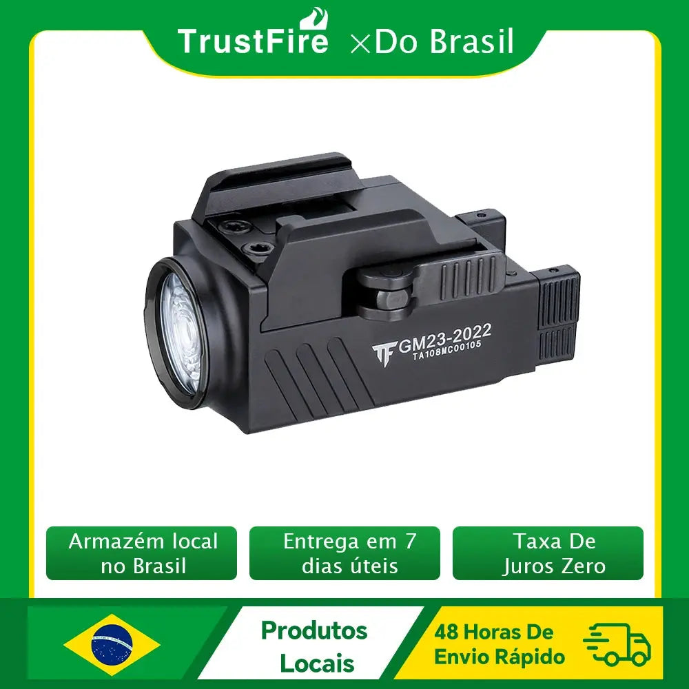 TrustFire GM35 – Lampe Tactique LED 850 Lumens | Rechargeable USB-C | Rail Picatinny / Glock 1913 | Pour Pistolet & Armes Courtes Ma boutique