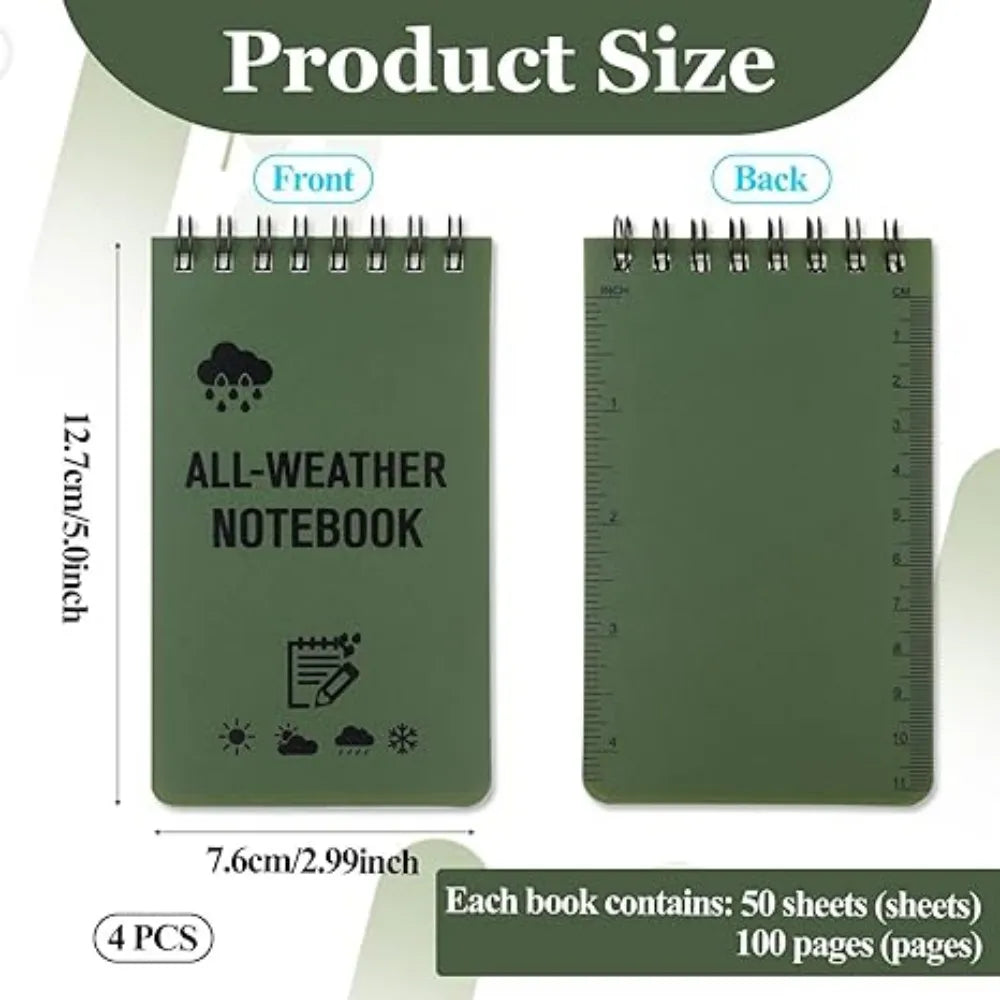 Carnet de Notes Étanche - Cahier Tactique Compact pour Conditions Climatiques Difficiles - BLACKBEARD OUTDOOR INDUSTRIES