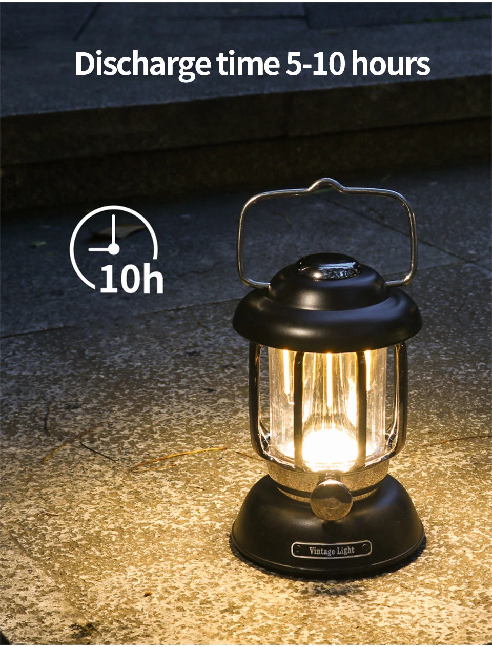Lanterne de Camping Portable USB Rechargeable – Lampe LED Rétro Étanche pour Pêche, Randonnée, Tente, Lumière d'Urgence - BLACKBEARD OUTDOOR INDUSTRIES