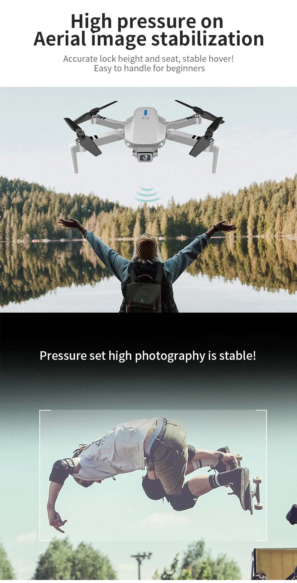 KBDFA 2025 E88 Professional Wide Angle RC HD 4K Camera drone Ma boutique