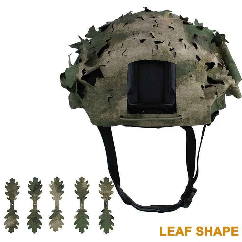 Housse de Casque Airsoft 3D Camo avec Découpe Laser en Forme de Feuilles Ma boutique