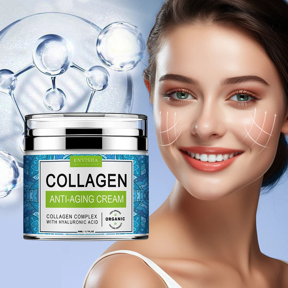 Crème Visage ENVISHA – Collagène & Acide Hyaluronique pour Anti-Âge et Hydratation de la Peau BLACKBEARD OUTDOOR INDUSTRIES