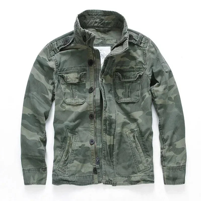 Veste Homme M65 Denim Rétro – Cargo Multi Poches – Style Militaire Outdoor Casual - BLACKBEARD OUTDOOR INDUSTRIES