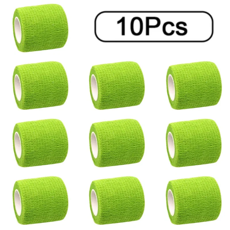 10 Rouleaux de Bande Auto-adhésive Élastique - Bandage Sportif, Tape de Protection pour Articulations (Genou, Doigt, Épaule) et Accessoires Tatouage - BLACKBEARD OUTDOOR INDUSTRIES