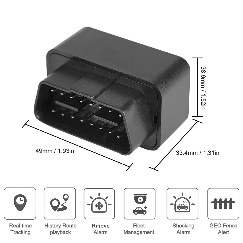 Mini Tracker GPS OBD 2G/4G pour Voiture – Système de Suivi Antivol avec Alarme, Géofencing, App Gratuite pour iOS/Android BLACKBEARD OUTDOOR INDUSTRIES