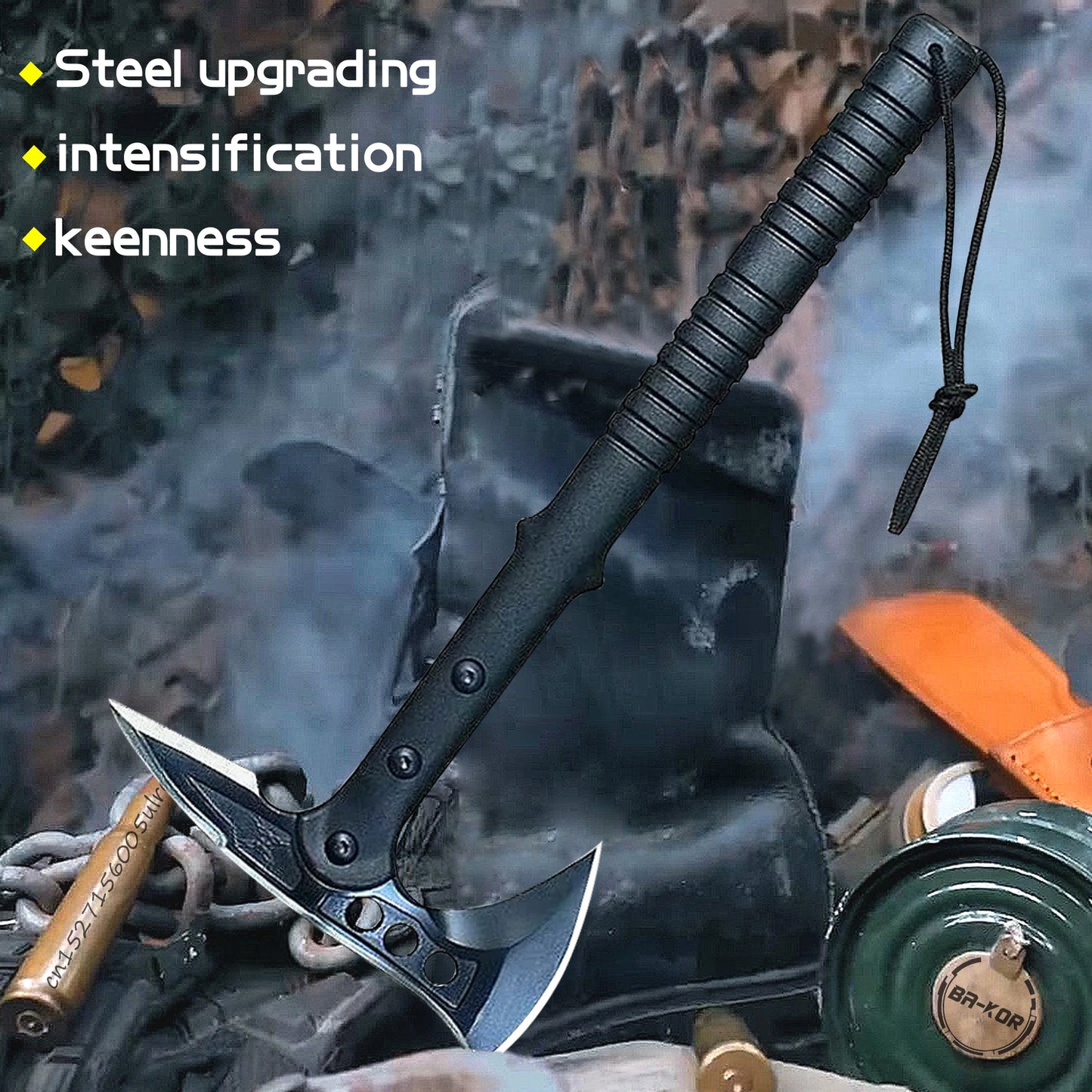 CS Tactical Axe Tomahawk – Hache d’Assaut Multifonctionnelle pour Outdoor, Camping, Survie - BLACKBEARD OUTDOOR INDUSTRIES