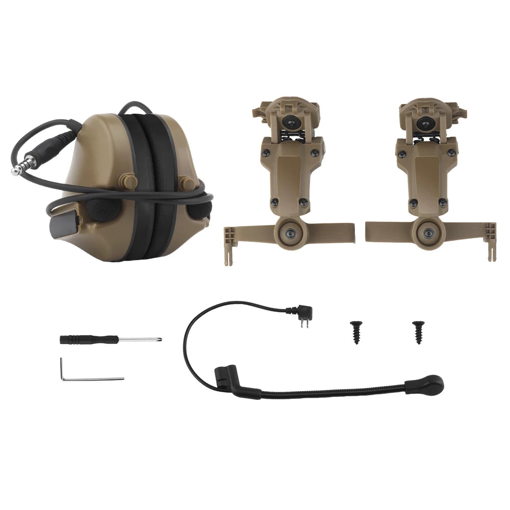 Casque Tactique de Protection Auditive Active – Casque Anti-Bruit Électronique avec Communication pour Casque Tactique BLACKBEARD OUTDOOR INDUSTRIES